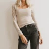 Bohme Polly Scoop Neck Top in