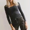 Bohme Polly Scoop Neck Top in