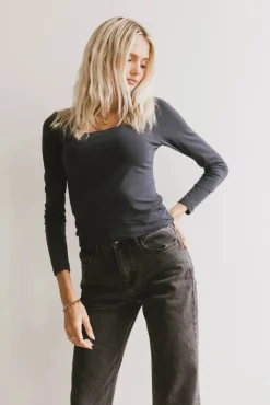 Bohme Polly Scoop Neck Top in