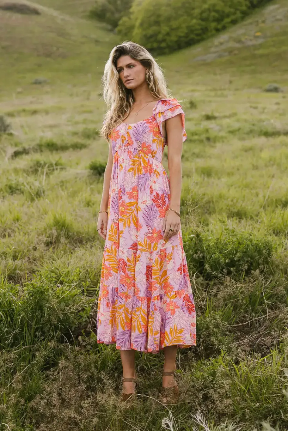 Bohme Poppy Tropical Midi Dress - FINAL SALE