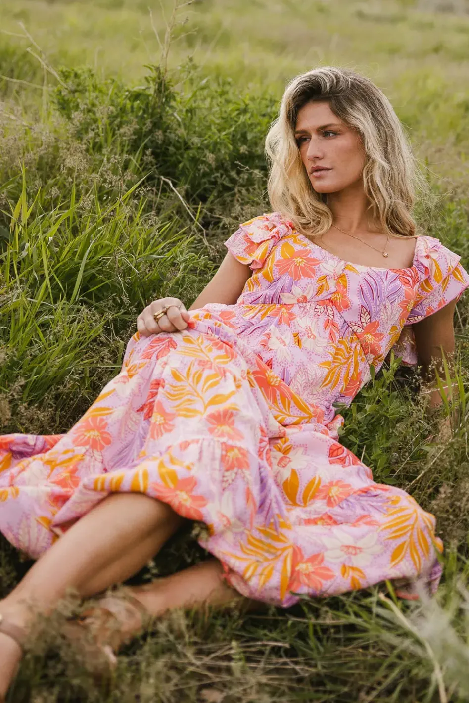 Bohme Poppy Tropical Midi Dress - FINAL SALE