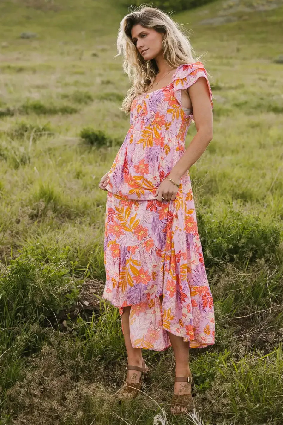 Bohme Poppy Tropical Midi Dress - FINAL SALE