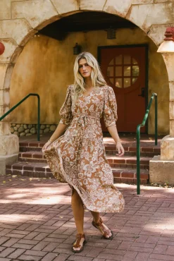 Bohme Raina Floral Midi Dress - FINAL SALE