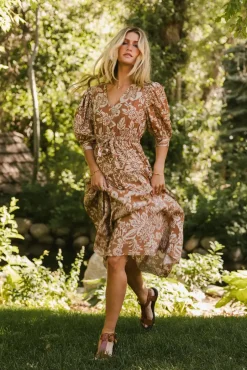 Bohme Raina Floral Midi Dress - FINAL SALE