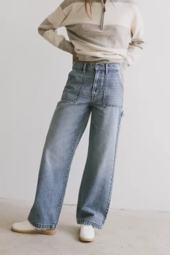 Bohme Remi Wide Leg Denim in Light Wash