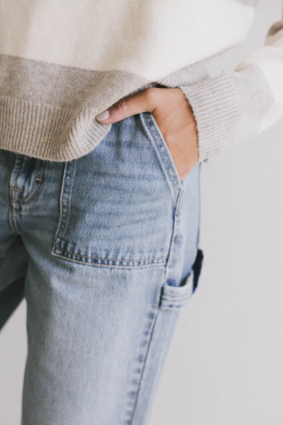 Bohme Remi Wide Leg Denim in Light Wash