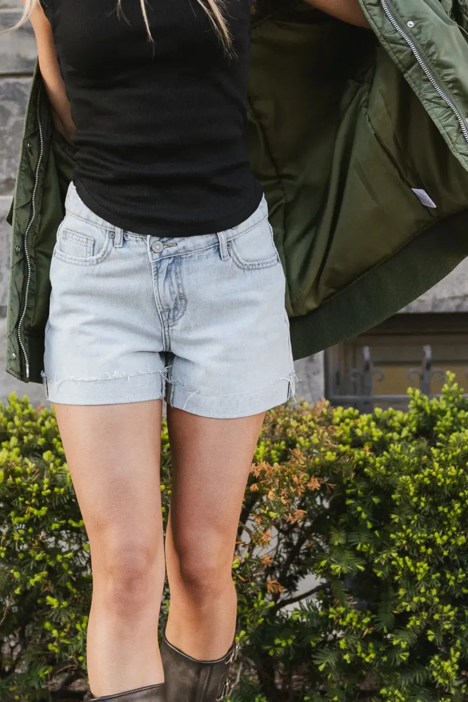 Bohme Reya Crossover Denim Shorts - FINAL SALE