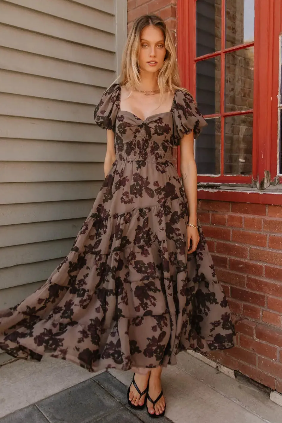 Bohme Robbie Floral Midi Dress