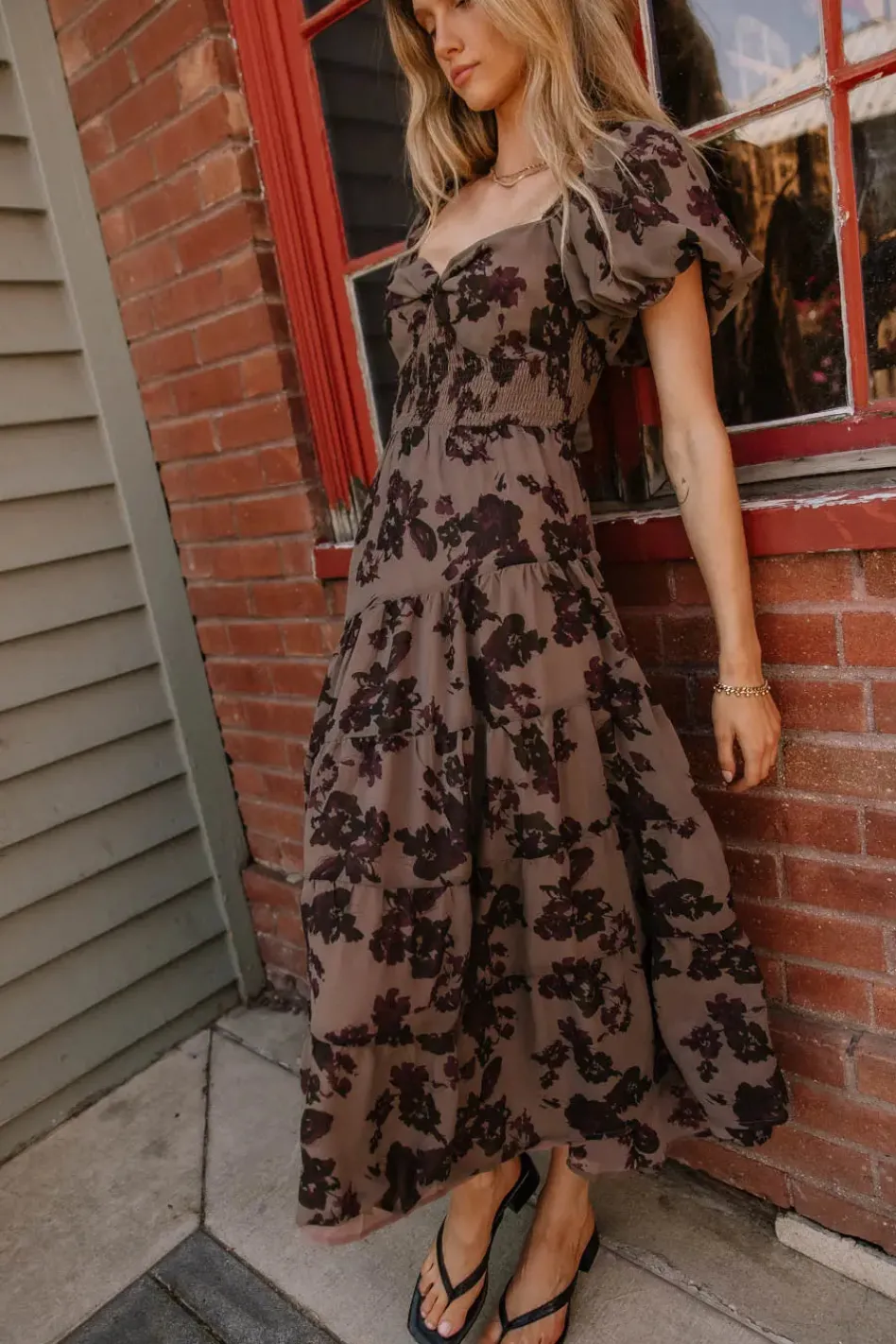 Bohme Robbie Floral Midi Dress