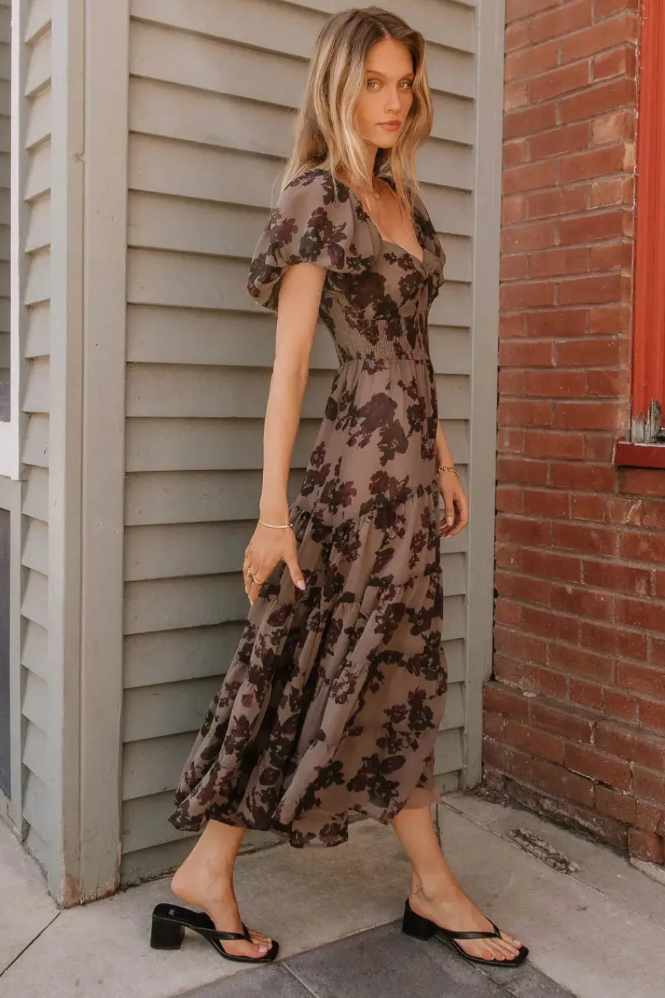 Bohme Robbie Floral Midi Dress