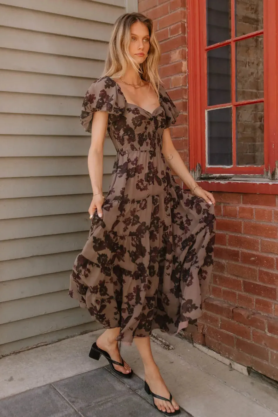 Bohme Robbie Floral Midi Dress