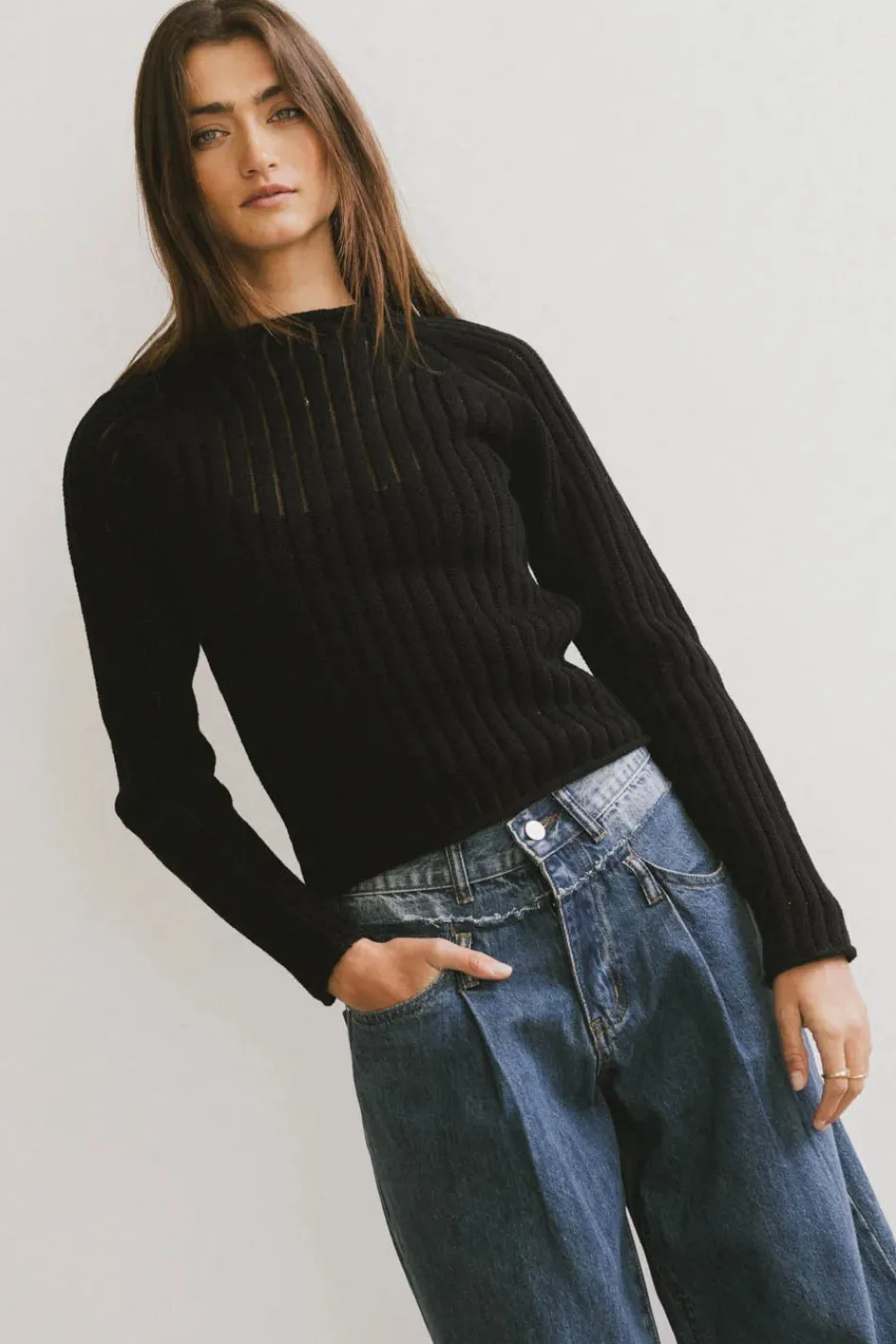Bohme Ruby Striped Sheer Sweater in