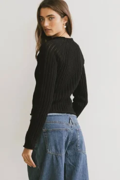 Bohme Ruby Striped Sheer Sweater in
