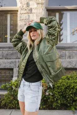 Bohme Rylee Satin Bomber Jacket in