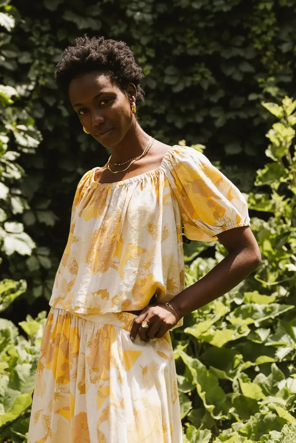 Bohme Saffron Floral Crop Top