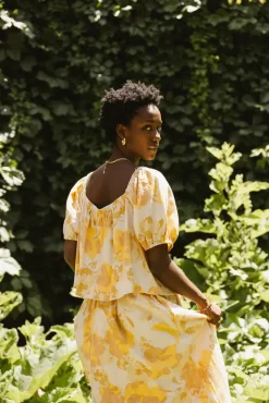 Bohme Saffron Floral Crop Top