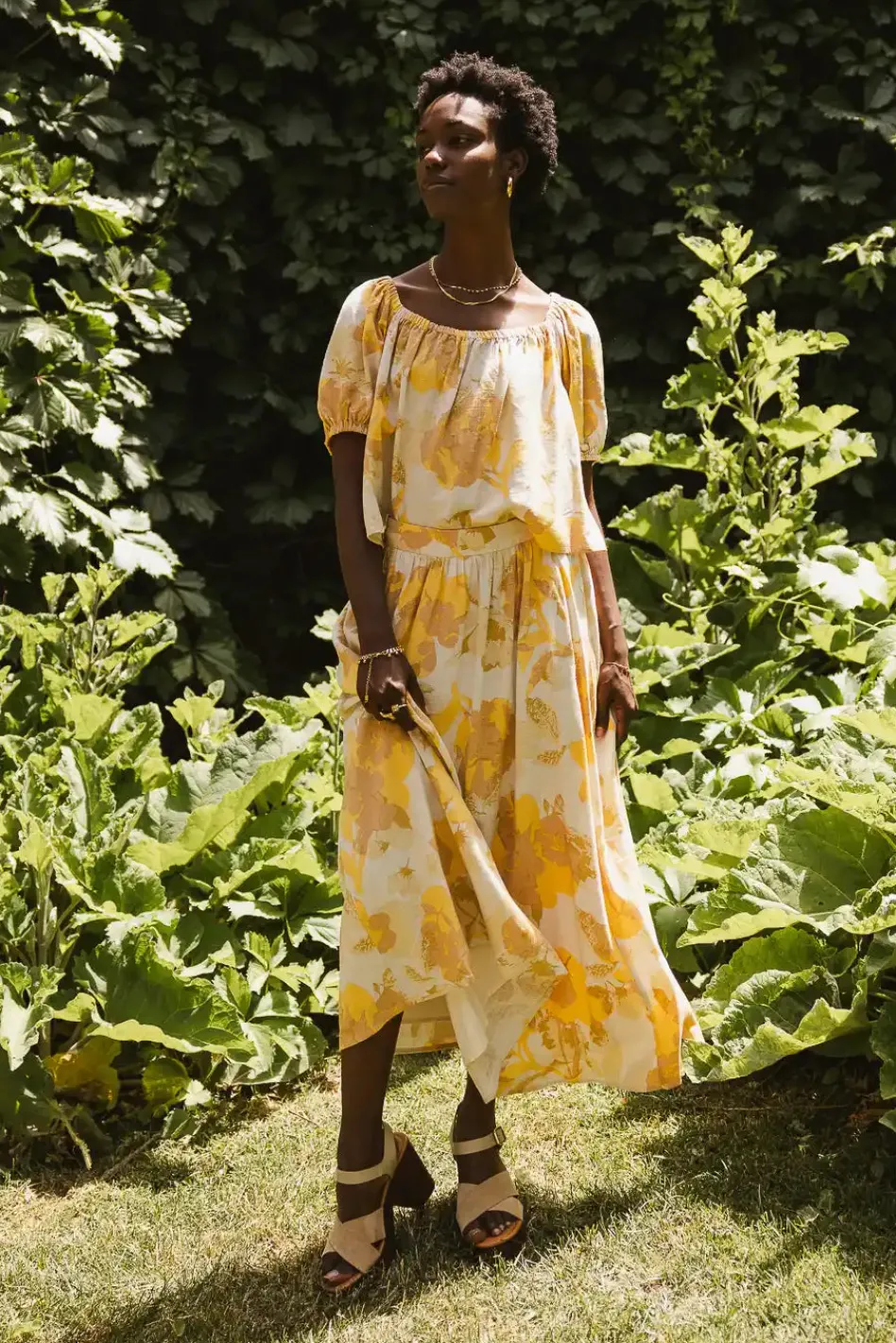 Bohme Saffron Floral Crop Top