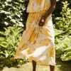 Bohme Saffron Floral Midi Skirt