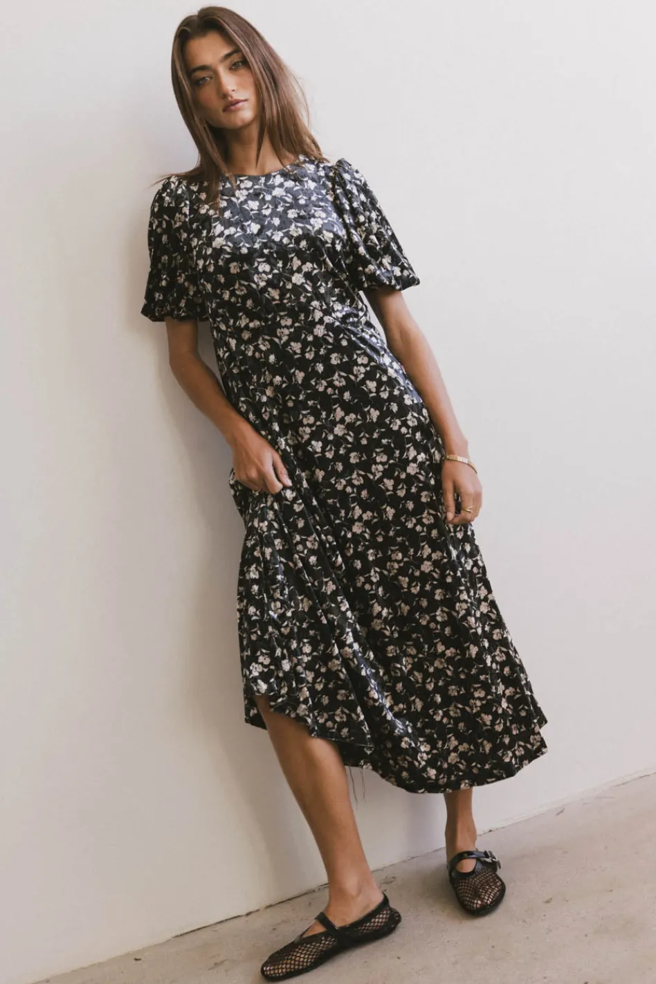 Bohme Serena Velvet Midi Dress