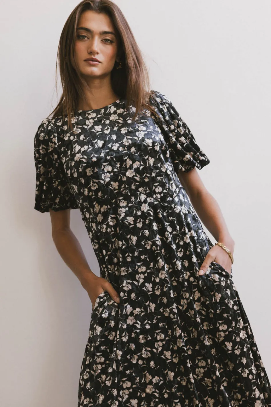 Bohme Serena Velvet Midi Dress