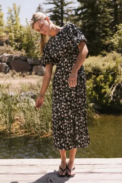 Bohme Serena Velvet Midi Dress