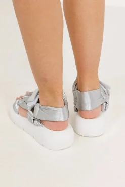 Bohme Seychelles Light Up Platform Sandals in Silver