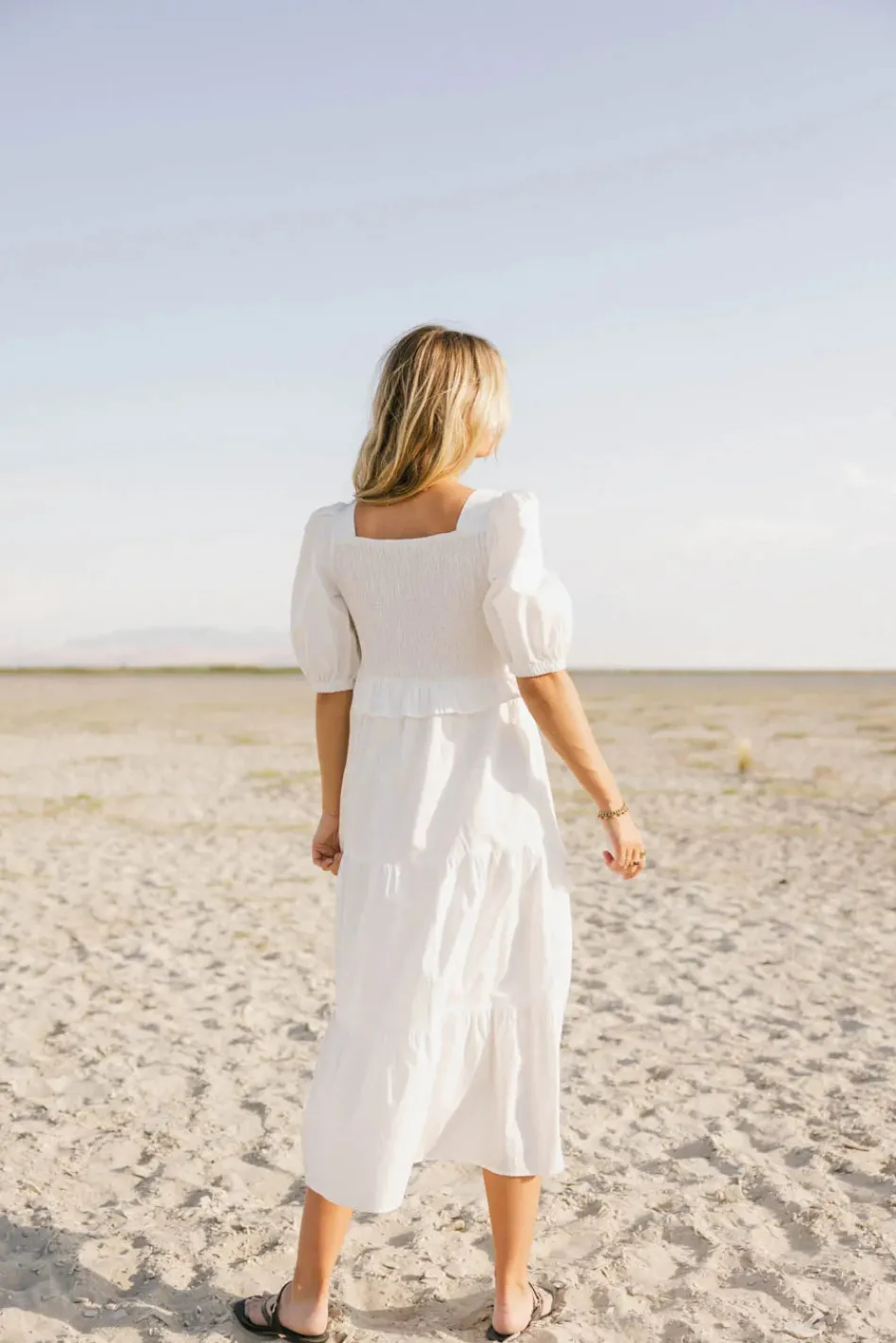 Bohme Sinead Smocked Back Midi Dress
