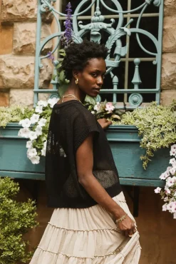 Bohme Soraya Sheer Sweater Top in - FINAL SALE