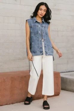 Bohme Stephie Lace Up Denim Vest