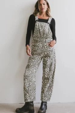 Bohme Tansy Denim Overalls in Leopard