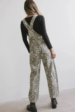 Bohme Tansy Denim Overalls in Leopard