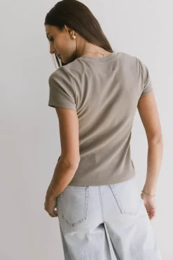 Bohme Tara Ribbed Basic Tee in