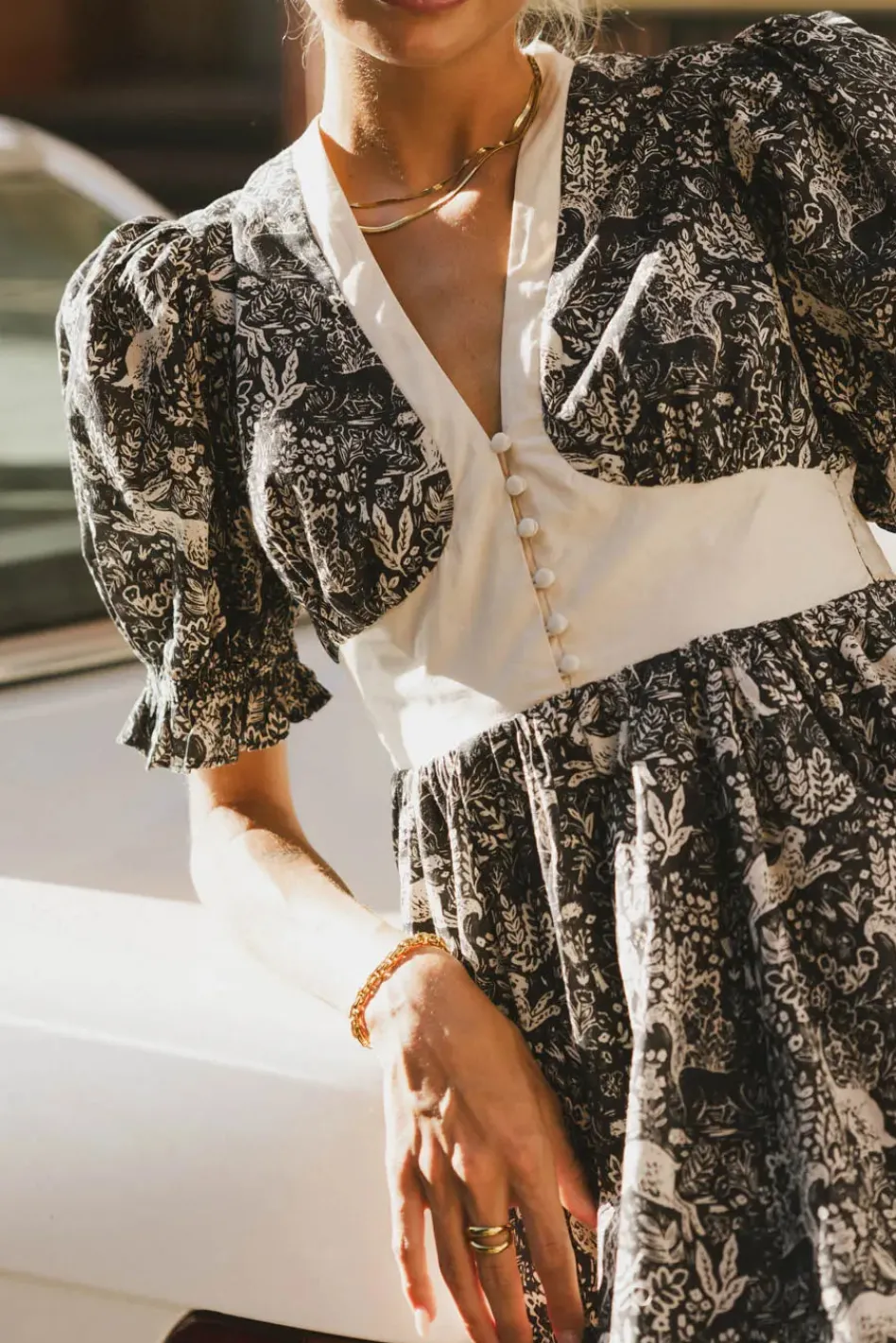 Bohme The Flora and Fauna Midi Dress