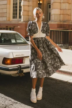 Bohme The Flora and Fauna Midi Dress