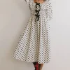 Bohme The Velveteen Bow Midi Dress