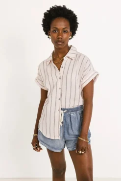 Bohme Topanga Striped Button Up in - FINAL SALE
