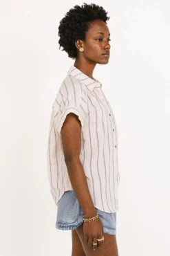 Bohme Topanga Striped Button Up in - FINAL SALE