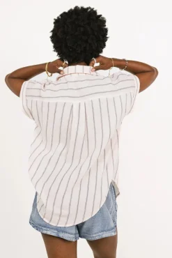 Bohme Topanga Striped Button Up in - FINAL SALE