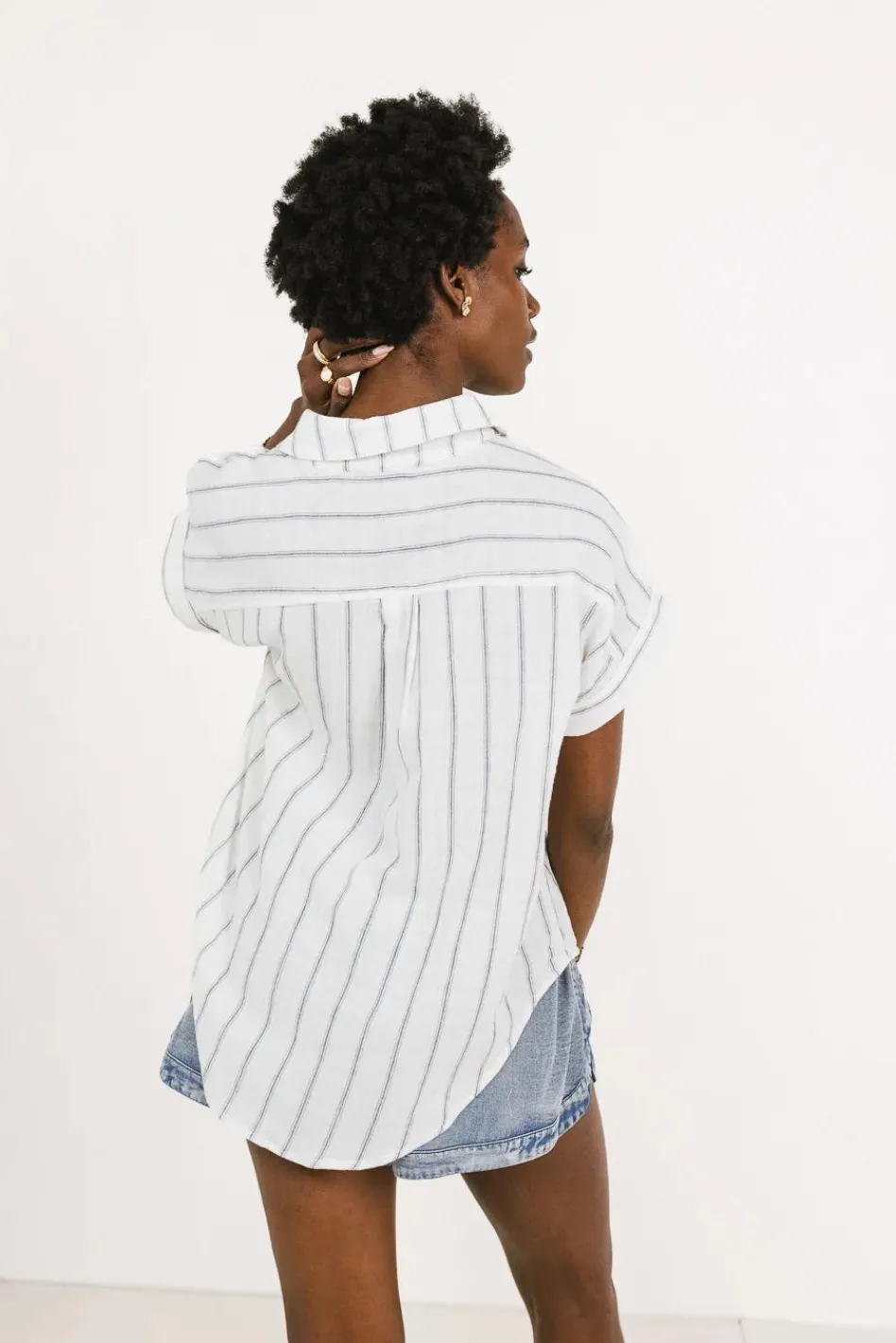 Bohme Topanga Striped Button Up in - FINAL SALE
