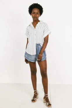 Bohme Topanga Striped Button Up in - FINAL SALE