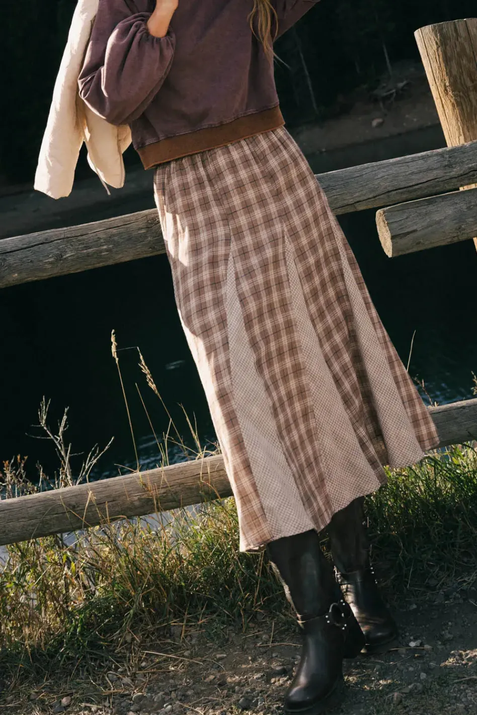 Bohme Tully Pleated Maxi Skirt