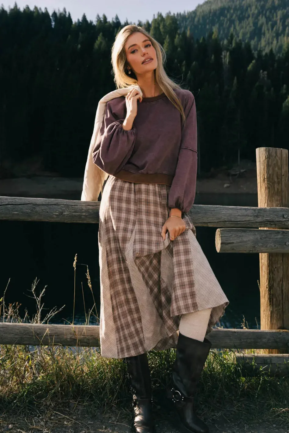 Bohme Tully Pleated Maxi Skirt
