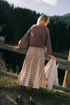 Bohme Tully Pleated Maxi Skirt