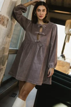 Bohme Tyler Peplum Mini Dress in Corduroy