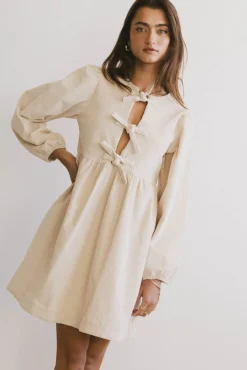 Bohme Tyler Peplum Mini Dress in Corduroy