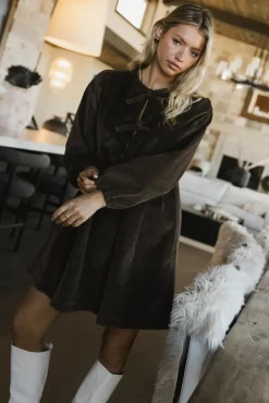 Bohme Tyler Peplum Mini Dress in Corduroy