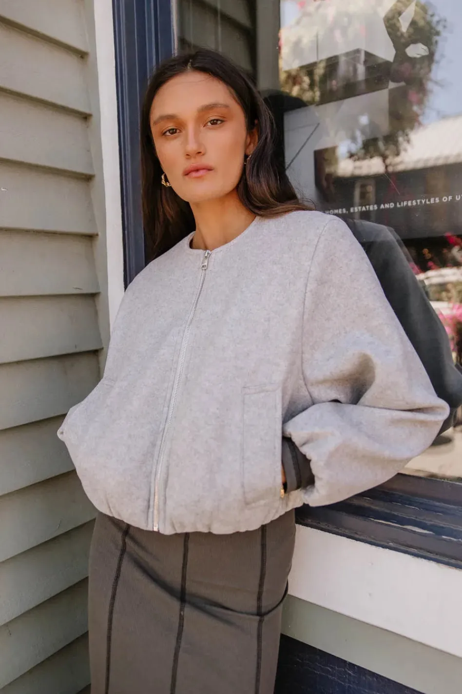 Bohme Vesper Brushed Bomber Jacket