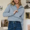 Bohme Violet Quarter Zip Sweater in