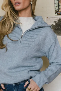 Bohme Violet Quarter Zip Sweater in