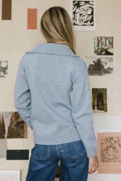 Bohme Violet Quarter Zip Sweater in